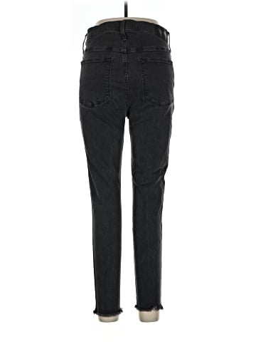 Madewell 10" High-Rise Skinny Jeans in Berkeley Black: Button-Through Edition (view 2)