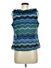 DressBarn 100% Polyester Blue Sleeveless Blouse Size M - photo 2