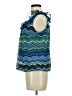 DressBarn 100% Polyester Blue Sleeveless Blouse Size M - photo 5