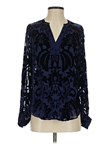 Hale Bob Long Sleeve Silk Top (view 1)