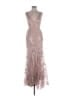 Mac Duggal 100% Polyester Silver Pink Cocktail Dress Size 4 - photo 1
