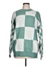 Michelle Mae Checkered-gingham Green Pullover Sweater Size L - photo 1