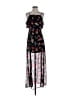 Candie's 100% Polyester Floral Black Casual Dress Size S - photo 1