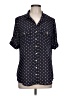 DressBarn 100% Polyester Polka Dots Black Short Sleeve Blouse Size L - photo 1