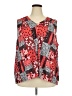 Weekend Suzanne Betro Red Sleeveless Blouse Size 3X - photo 1