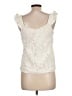 Monteau 100% Polyester Ivory Sleeveless Blouse Size L - photo 2