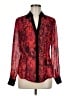 Cache 100% Polyester Red Long Sleeve Blouse Size M - photo 1