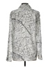 Karl Lagerfeld Paris Print Silver Long Sleeve Blouse Size L - photo 2