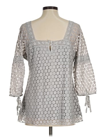 Solitaire 3/4 Sleeve Blouse (view 2)
