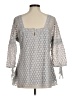 Solitaire Silver 3/4 Sleeve Blouse Size M (estimated) - photo 2
