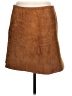 Zara Basic Solid Brown Leather Skirt Size L - photo 1