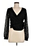 Whistles 100% Polyester Black Long Sleeve Blouse Size 6 - photo 1