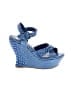 Alice + Olivia Blue Wedges Size EU 38 1/2 - photo 1