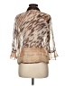 Nicola 100% Polyester Animal Print Tan 3/4 Sleeve Blouse Size M - photo 2