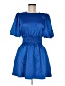 Glam 100% Polyester Solid Blue Casual Dress Size M - photo 1