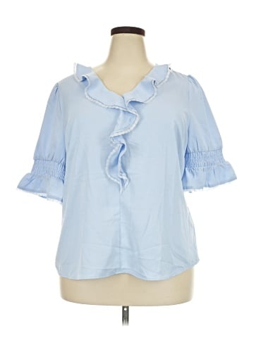 Allegra K Short Sleeve Blouse (view 1)