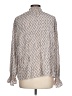 Adrianna Papell 100% Polyester Silver Long Sleeve Blouse Size L - photo 2