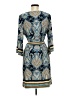 Studio One Paisley Blue Casual Dress Size M - photo 2
