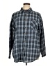 Fantaslook 100% Polyester Plaid Blue Long Sleeve Blouse Size XL - photo 1