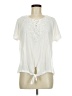 New York Laundry 100% Polyester Ivory White Short Sleeve Blouse Size M - photo 1