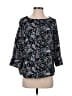 T Tahari 100% Polyester Paisley Black 3/4 Sleeve Blouse Size S - photo 1
