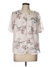 Sienna Sky 100% Polyester Floral Ivory Short Sleeve Blouse Size L - photo 1