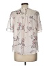 Sienna Sky 100% Polyester Floral Ivory Short Sleeve Blouse Size L - photo 2
