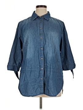 Lane Bryant 3/4 Sleeve Button Down Shirt