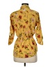 Mileage 100% Polyester Floral Yellow 3/4 Sleeve Blouse Size M - photo 2