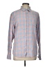 Marine Layer 100% Cotton Checkered-gingham Blue Long Sleeve Button-Down Shirt Size L - photo 1
