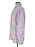 Marine Layer 100% Cotton Checkered-gingham Blue Long Sleeve Button-Down Shirt Size L - photo 5