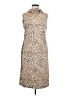 J. McLaughlin Animal Print Tan Cocktail Dress Size M - photo 1