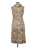 J. McLaughlin Animal Print Tan Cocktail Dress Size M - photo 2