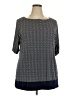 Charter Club Gray Blue 3/4 Sleeve Blouse Size 2X - photo 1