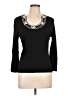 Willi Smith Black 3/4 Sleeve Top Size L - photo 1