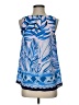 Lilly Pulitzer 100% Polyester Blue Sleeveless Blouse Size S - photo 1