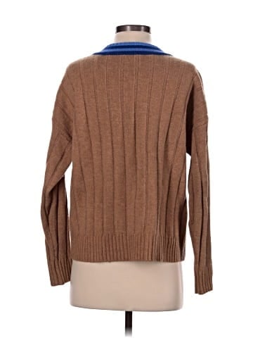 Madewell Tipped V-Neck Oversized Sweater (view 2)