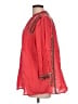 3J Workshop 100% Polyester Red 3/4 Sleeve Blouse Size L - photo 5