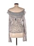 Collusion Metallic Silver Pullover Sweater Size 6 - photo 2
