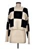 Elodie Checkered-gingham Ivory Pullover Sweater Size M - photo 1