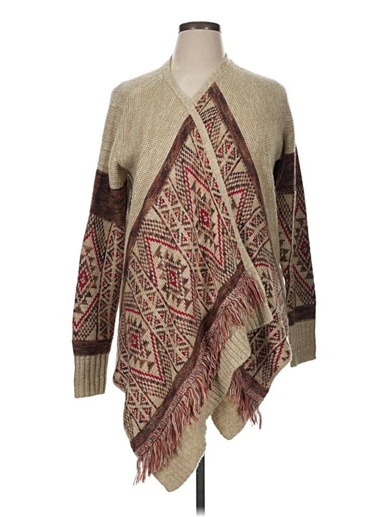 Pre-owned Lucky Brand Cardigan Sweater In Brown