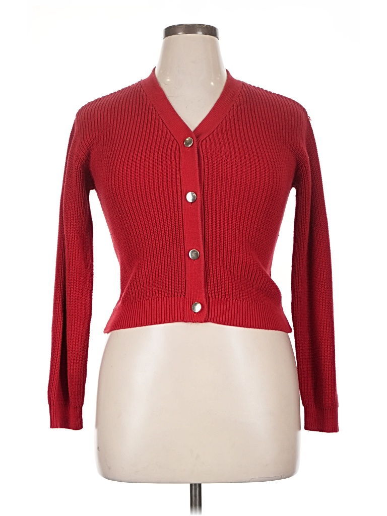 Pre-owned H&m Cardigan Sweater In Red