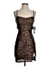 City Studio 100% Polyester Animal Print Brown Cocktail Dress Size 1 - 2 - photo 1