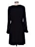 J.Crew 100% Polyester Solid Black Casual Dress Size 12 - photo 2