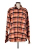 L.L.Bean Plaid Orange Long Sleeve Button-Down Shirt Size M - photo 1