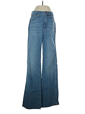Madewell Tall 11" High-Rise Flare Jeans in Conwell Wash (view 1)