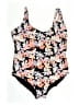 Assorted Brands Floral Black One Piece Swimsuit Size 1X - photo 1