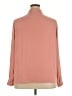 Lark & Ro 100% Polyester Solid Pink Long Sleeve Blouse Size XXL - photo 2