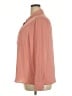Lark & Ro 100% Polyester Solid Pink Long Sleeve Blouse Size XXL - photo 5