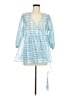 Future Collective Blue 3/4 Sleeve Blouse Size M - photo 1